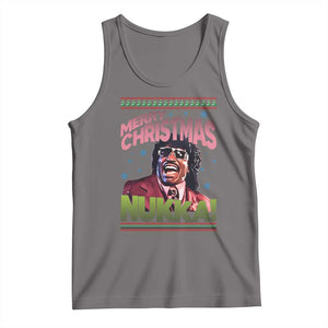 Funny Retro Merry Christmas Nukka Parody Tank Top Xmas Throwback Parody Urban Comedy TS02 Deep Heather Print Your Wear
