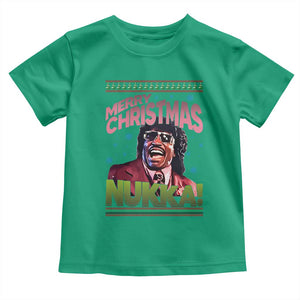 Funny Retro Merry Christmas Nukka Parody Toddler T Shirt Xmas Throwback Parody Urban Comedy TS02 Irish Green Print Your Wear