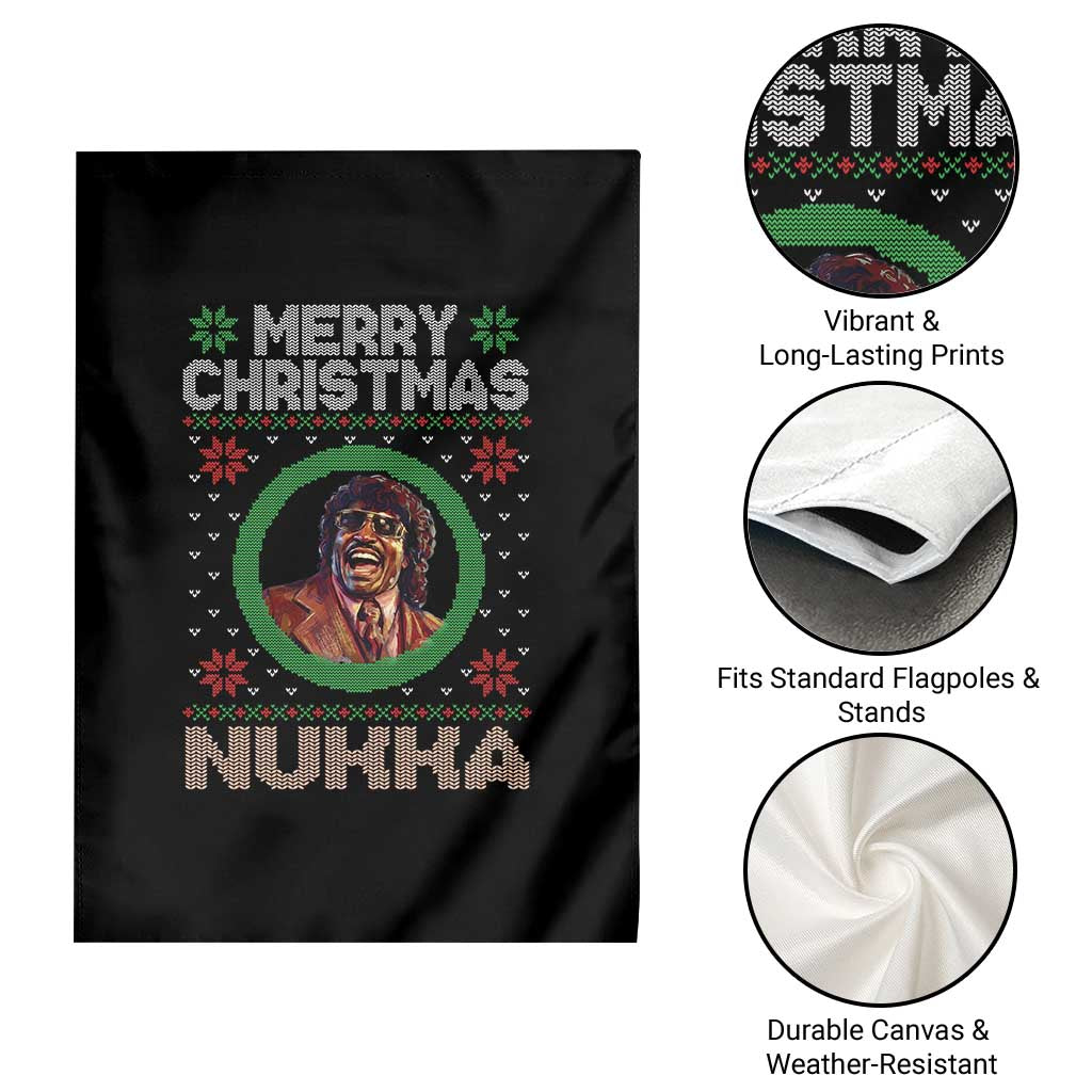 Funny Retro Merry Christmas Nukka Parody Garden Flag Holiday Cheer 90s Xmas Throwback Parody TS02 Print Your Wear