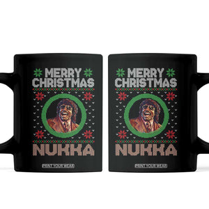 Funny Retro Merry Christmas Nukka Parody Coffee Mug Holiday Cheer 90s Xmas Throwback Parody TS02 Black Print Your Wear
