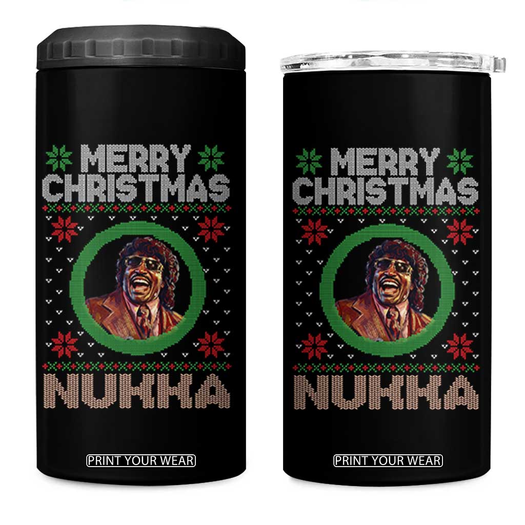 Funny Retro Merry Christmas Nukka Parody 4 in 1 Can Cooler Tumbler Holiday Cheer 90s Xmas Throwback Parody TS02 One Size: 16 oz Black Print Your Wear