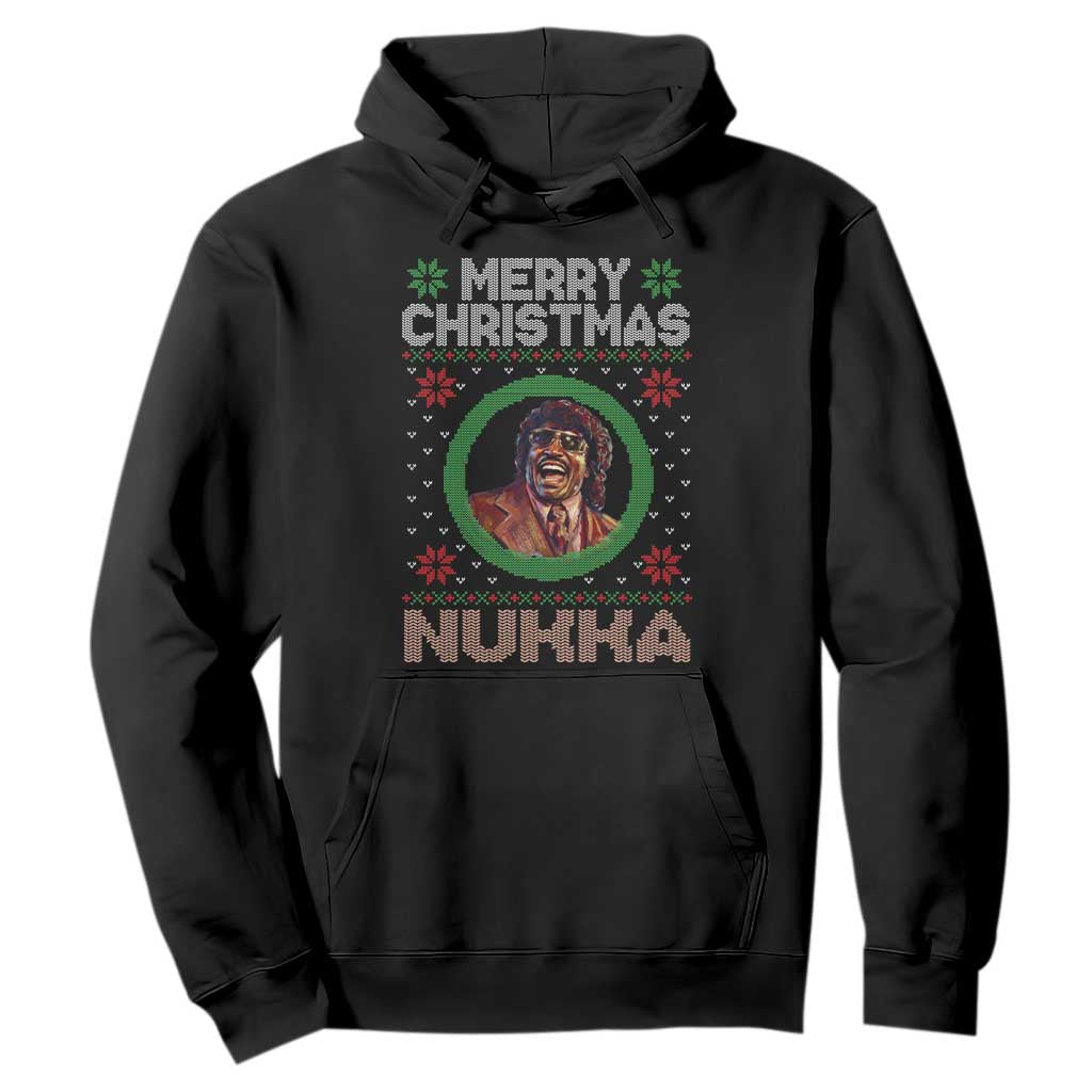 Funny Retro Merry Christmas Nukka Parody Hoodie Holiday Cheer 90s Xmas Throwback Parody TS02 Black Print Your Wear