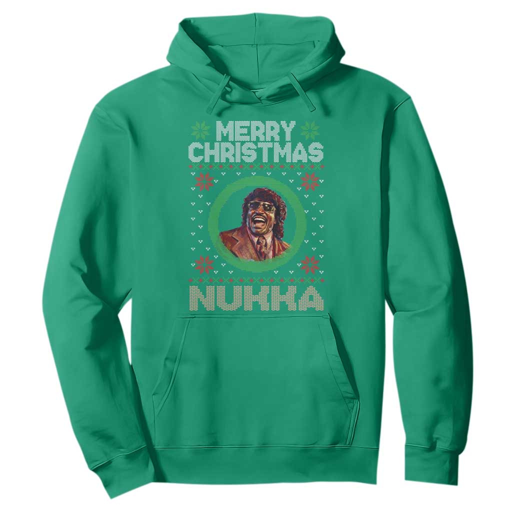 Funny Retro Merry Christmas Nukka Parody Hoodie Holiday Cheer 90s Xmas Throwback Parody TS02 Irish Green Print Your Wear