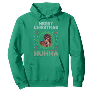 Funny Retro Merry Christmas Nukka Parody Hoodie Holiday Cheer 90s Xmas Throwback Parody TS02 Irish Green Print Your Wear