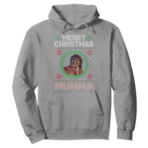 Funny Retro Merry Christmas Nukka Parody Hoodie Holiday Cheer 90s Xmas Throwback Parody TS02 Sport Gray Print Your Wear