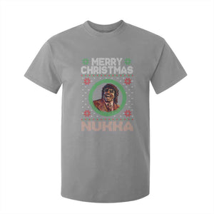 Funny Retro Merry Christmas Nukka Parody T Shirt For Kid Holiday Cheer 90s Xmas Throwback Parody TS02 Sport Gray Print Your Wear