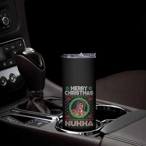Funny Retro Merry Christmas Nukka Parody Skinny Tumbler Holiday Cheer 90s Xmas Throwback Parody TS02 Print Your Wear