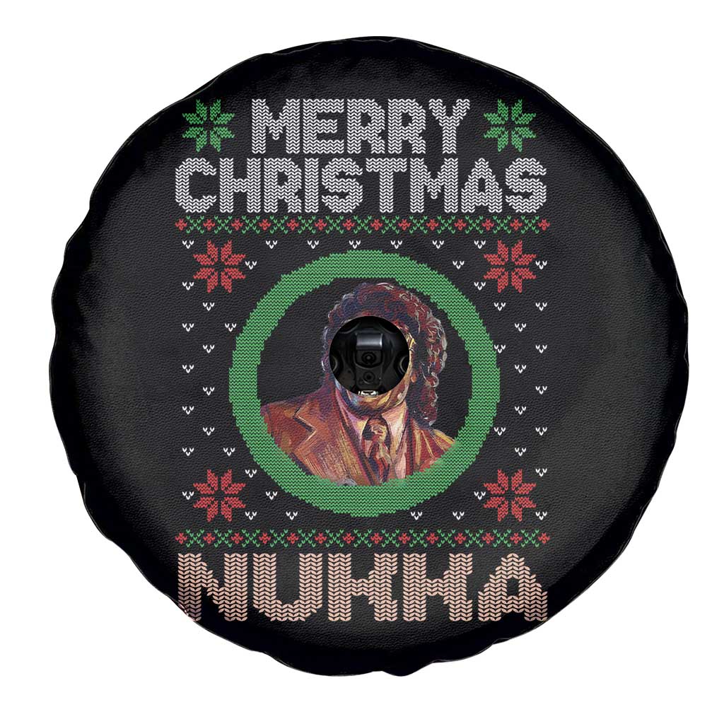 Funny Retro Merry Christmas Nukka Parody Spare Tire Cover Holiday Cheer 90s Xmas Throwback Parody TS02 Print Your Wear