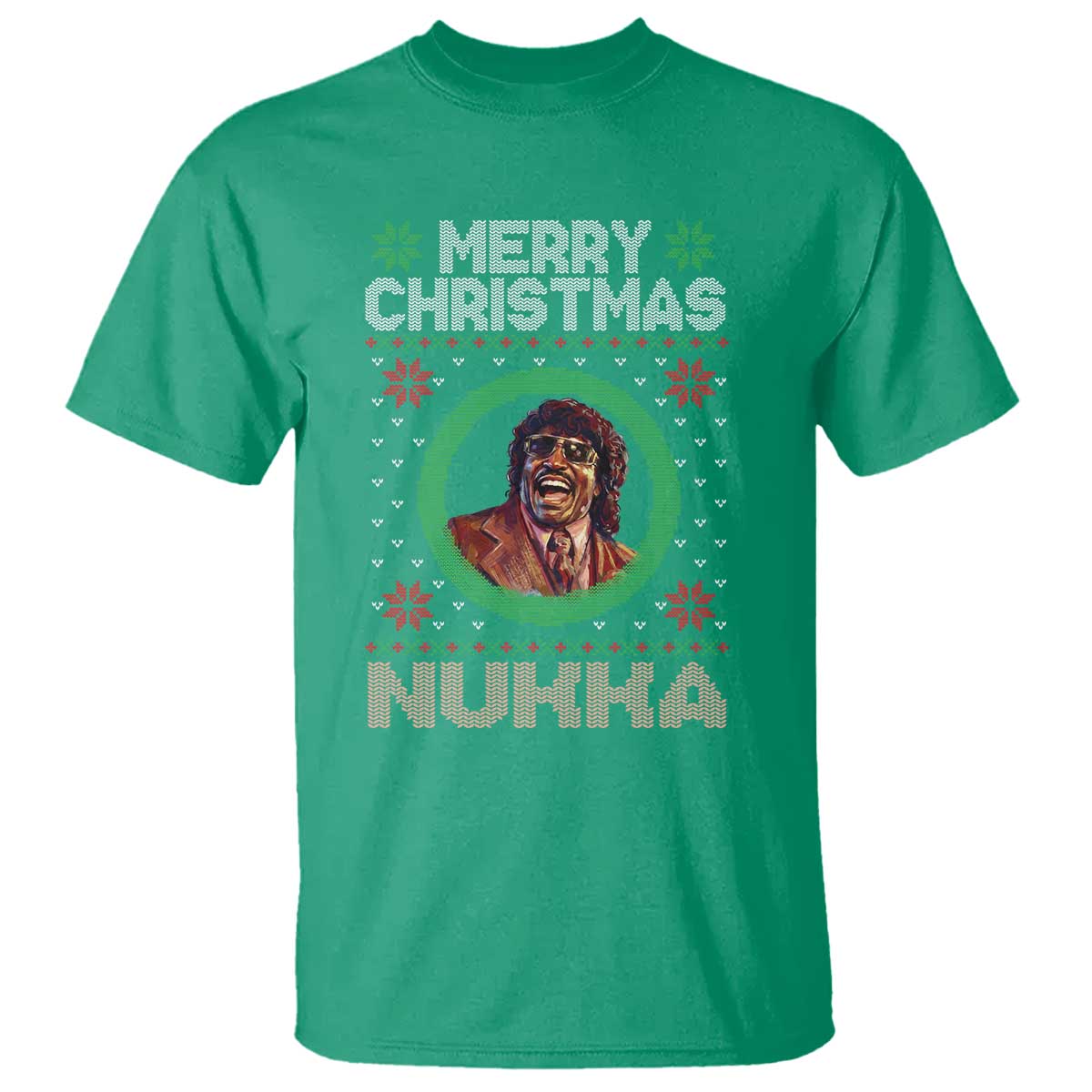 Funny Retro Merry Christmas Nukka Parody T Shirt Holiday Cheer 90s Xmas Throwback Parody TS02 Irish Green Print Your Wear