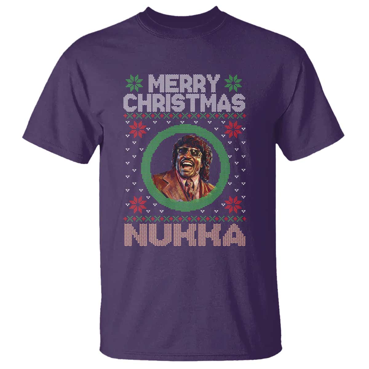 Funny Retro Merry Christmas Nukka Parody T Shirt Holiday Cheer 90s Xmas Throwback Parody TS02 Purple Print Your Wear