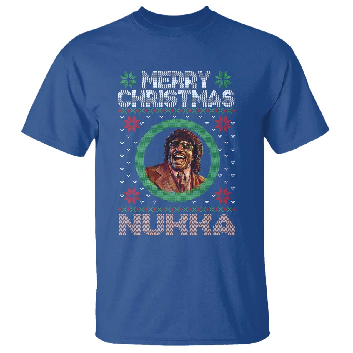 Funny Retro Merry Christmas Nukka Parody T Shirt Holiday Cheer 90s Xmas Throwback Parody TS02 Royal Blue Print Your Wear