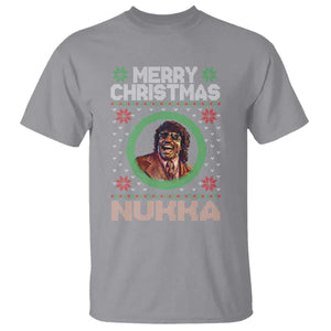 Funny Retro Merry Christmas Nukka Parody T Shirt Holiday Cheer 90s Xmas Throwback Parody TS02 Sport Gray Print Your Wear