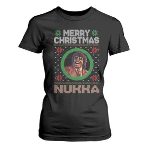 Funny Retro Merry Christmas Nukka Parody T Shirt For Women Holiday Cheer 90s Xmas Throwback Parody TS02 Black Print Your Wear