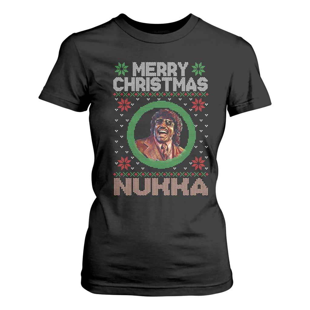Funny Retro Merry Christmas Nukka Parody T Shirt For Women Holiday Cheer 90s Xmas Throwback Parody TS02 Black Print Your Wear