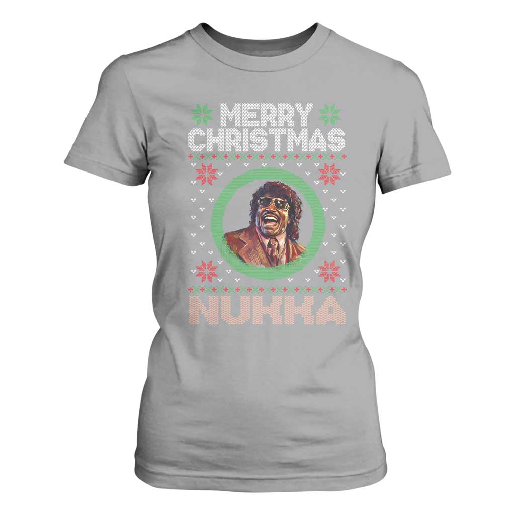 Funny Retro Merry Christmas Nukka Parody T Shirt For Women Holiday Cheer 90s Xmas Throwback Parody TS02 Sport Gray Print Your Wear