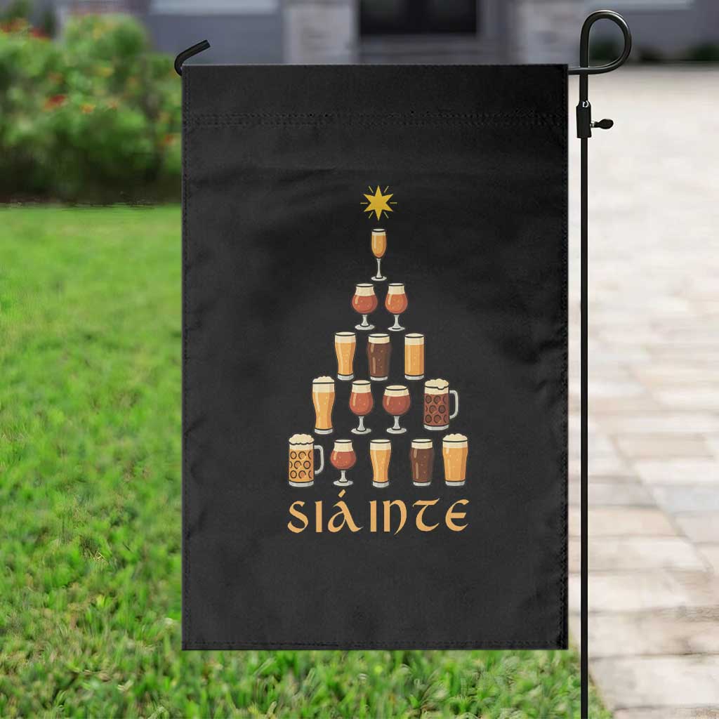 Sláinte Christmas Tree Pint Glass Garden Flag Ale Glass Beer Drinking Lover Holiday Party TS02 Print Your Wear