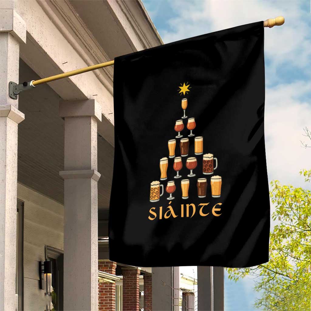 Sláinte Christmas Tree Pint Glass Garden Flag Ale Glass Beer Drinking Lover Holiday Party TS02 Print Your Wear