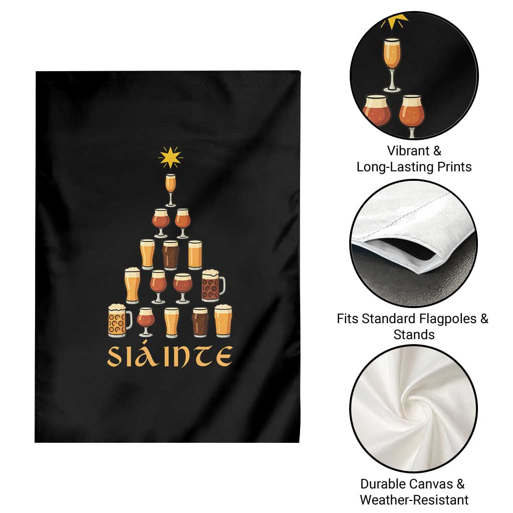 Sláinte Christmas Tree Pint Glass Garden Flag Ale Glass Beer Drinking Lover Holiday Party TS02 Print Your Wear