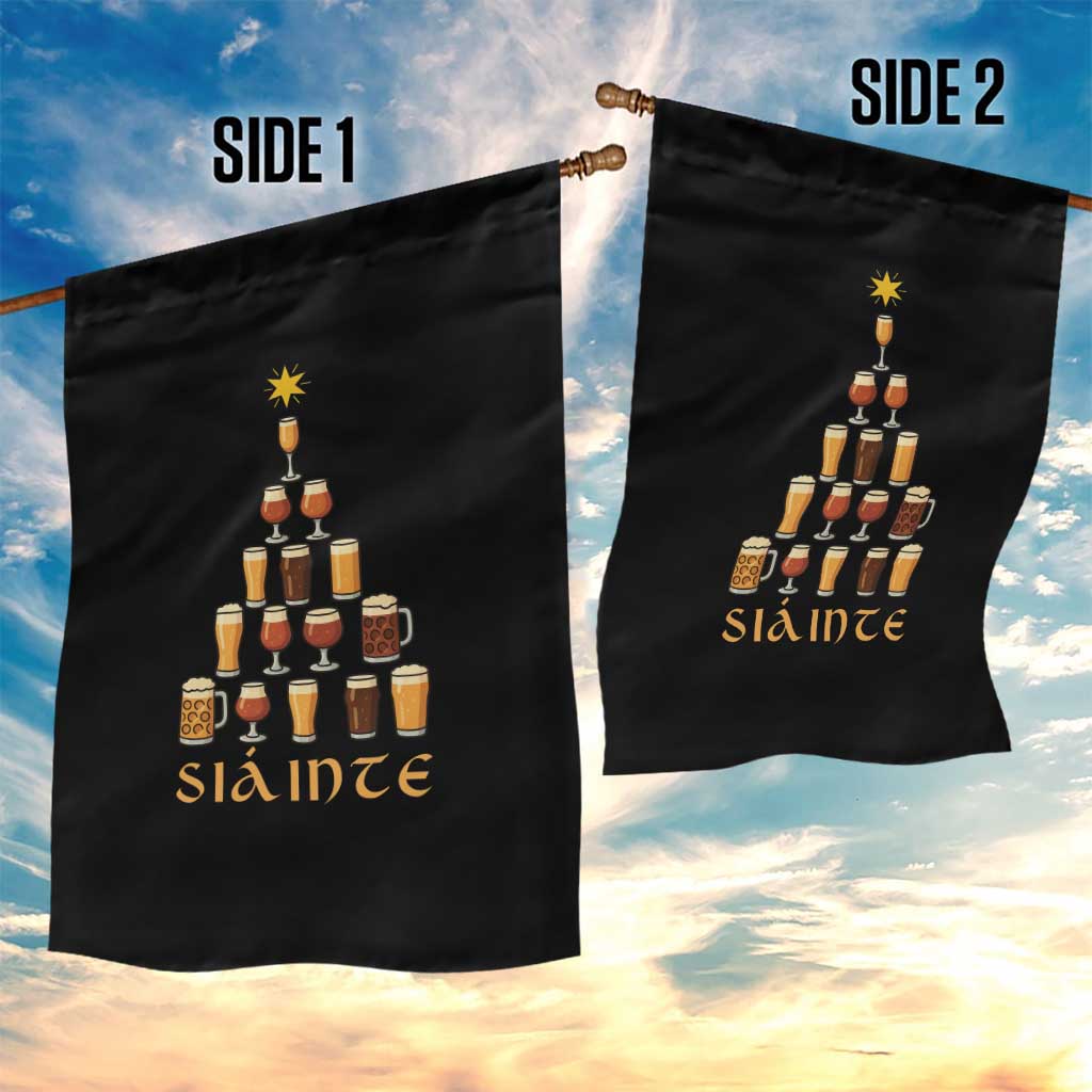 Sláinte Christmas Tree Pint Glass Garden Flag Ale Glass Beer Drinking Lover Holiday Party TS02 Print Your Wear