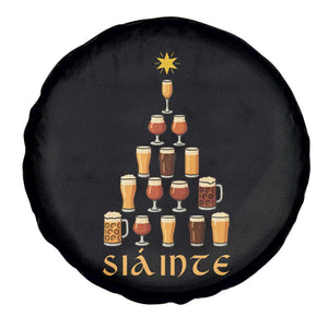 Sláinte Christmas Tree Pint Glass Spare Tire Cover Ale Glass Beer Drinking Lover Holiday Party TS02 Print Your Wear