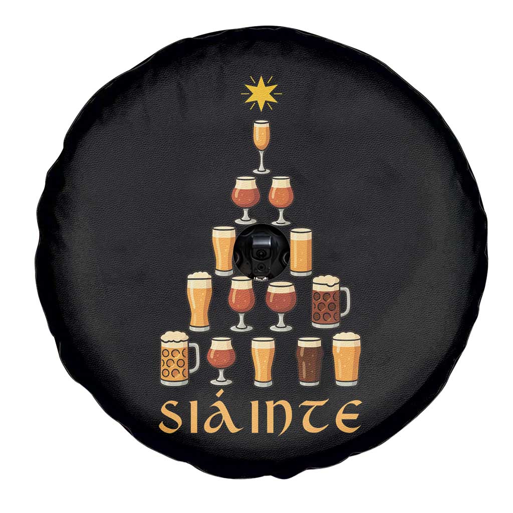 Sláinte Christmas Tree Pint Glass Spare Tire Cover Ale Glass Beer Drinking Lover Holiday Party TS02 Print Your Wear
