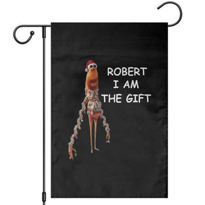Funny Marcus the Worm in Ugly Christmas Sweater Garden Flag Robert I Am the Gift Meme Holiday Humor TS02 Black Print Your Wear