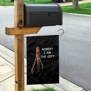 Funny Marcus the Worm in Ugly Christmas Sweater Garden Flag Robert I Am the Gift Meme Holiday Humor TS02 Print Your Wear