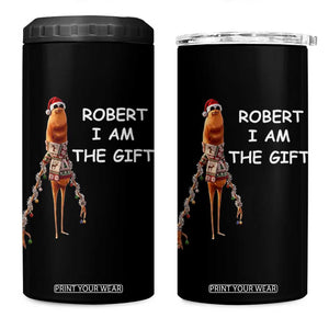 Funny Marcus the Worm in Ugly Christmas Sweater 4 in 1 Can Cooler Tumbler Robert I Am the Gift Meme Holiday Humor TS02 One Size: 16 oz Black Print Your Wear