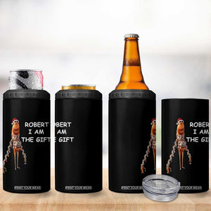 Funny Marcus the Worm in Ugly Christmas Sweater 4 in 1 Can Cooler Tumbler Robert I Am the Gift Meme Holiday Humor TS02 Print Your Wear