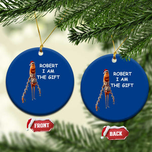 Funny Marcus the Worm in Ugly Christmas Sweater Ceramic Ornament Robert I Am the Gift Meme Holiday Humor TS02 1pc Blue Print Your Wear