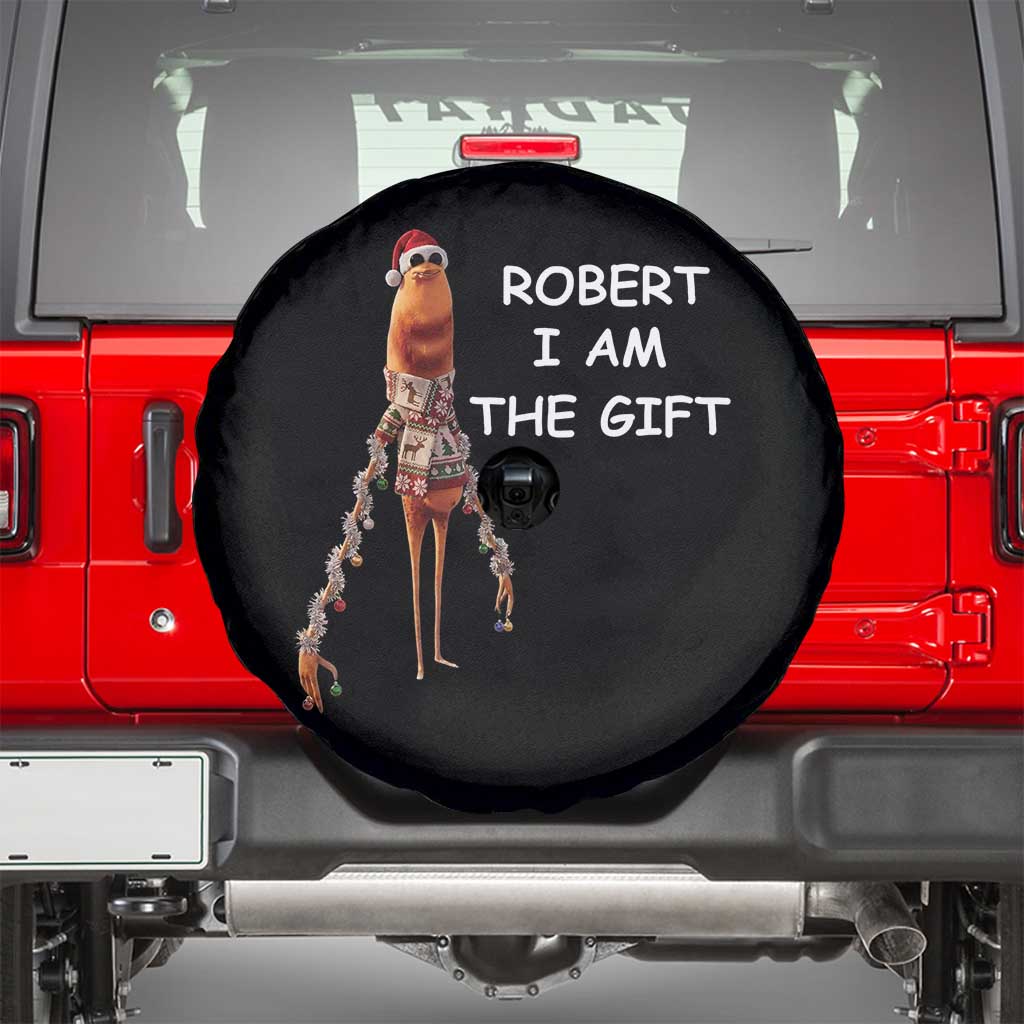 Funny Marcus the Worm in Ugly Christmas Sweater Spare Tire Cover Robert I Am the Gift Meme Holiday Humor TS02 Black Print Your Wear