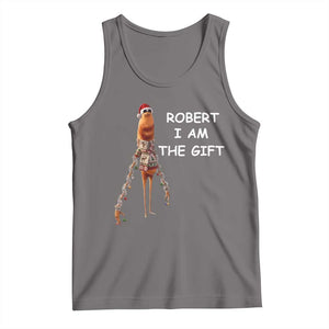 Funny Marcus the Worm in Ugly Christmas Sweater Tank Top Robert I Am the Gift Meme Holiday Humor TS02 Deep Heather Print Your Wear