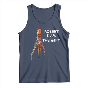 Funny Marcus the Worm in Ugly Christmas Sweater Tank Top Robert I Am the Gift Meme Holiday Humor TS02 Navy Print Your Wear