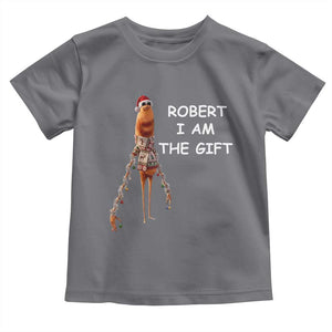 Funny Marcus the Worm in Ugly Christmas Sweater Toddler T Shirt Robert I Am the Gift Meme Holiday Humor TS02 Charcoal Print Your Wear