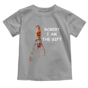 Funny Marcus the Worm in Ugly Christmas Sweater Toddler T Shirt Robert I Am the Gift Meme Holiday Humor TS02 Sport Gray Print Your Wear