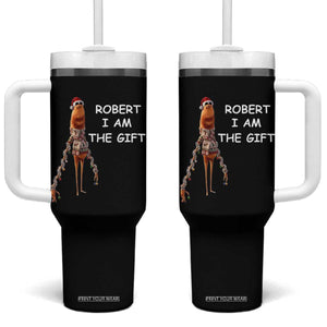 Funny Marcus the Worm in Ugly Christmas Sweater Tumbler With Handle Robert I Am the Gift Meme Holiday Humor TS02 One Size: 40 oz Black Print Your Wear