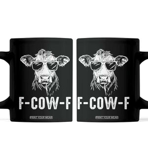 Funny F-Cow-F Cow Attitude Meme Coffee Mug Subtle Sass Farm Fresh Humor TS02 Black Print Your Wear