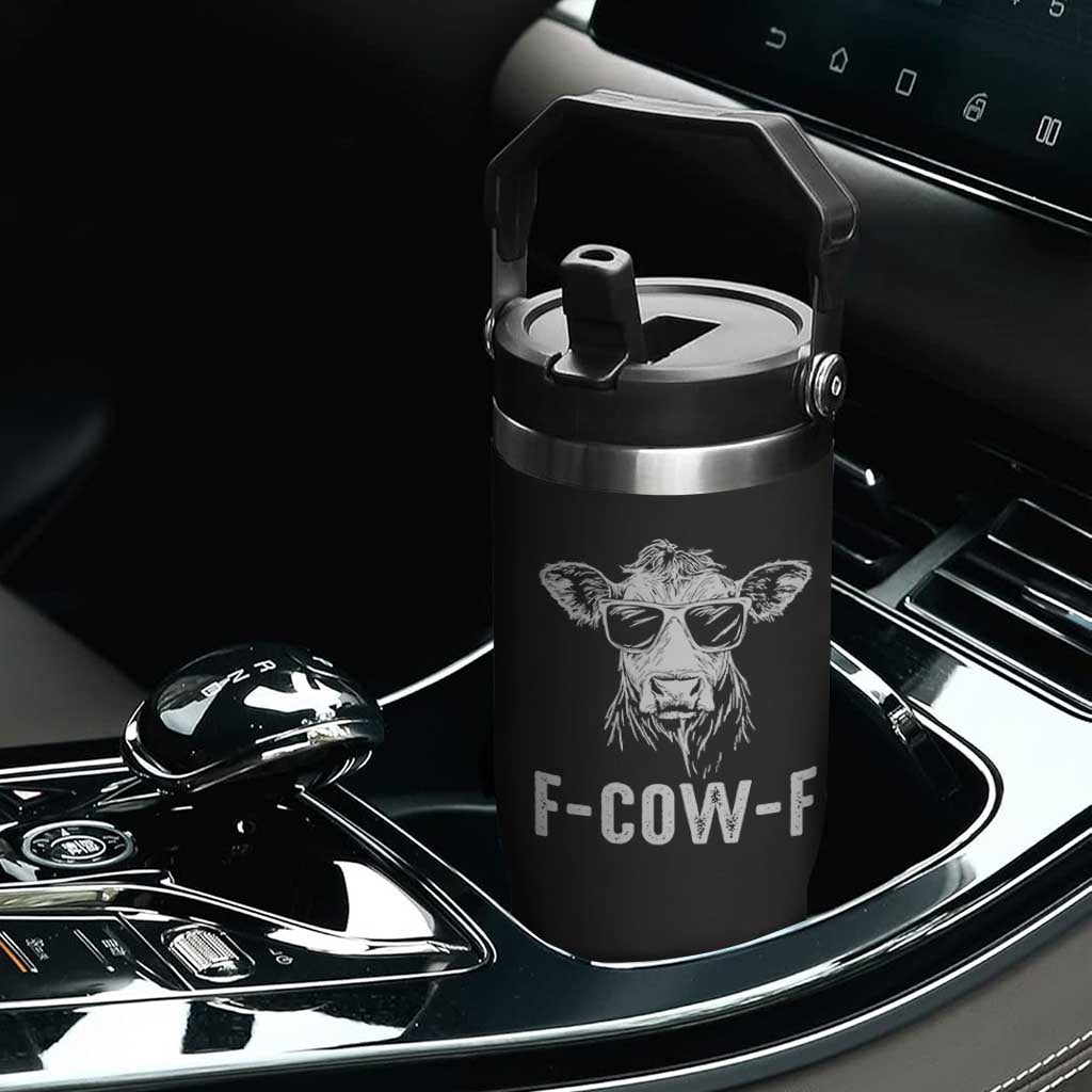 Funny F-Cow-F Cow Attitude Meme Flip Straw Tumbler Subtle Sass Farm Fresh Humor TS02 Print Your Wear