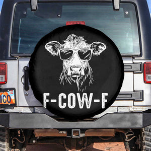 Funny F-Cow-F Cow Attitude Meme Spare Tire Cover Subtle Sass Farm Fresh Humor TS02 No hole Black Print Your Wear