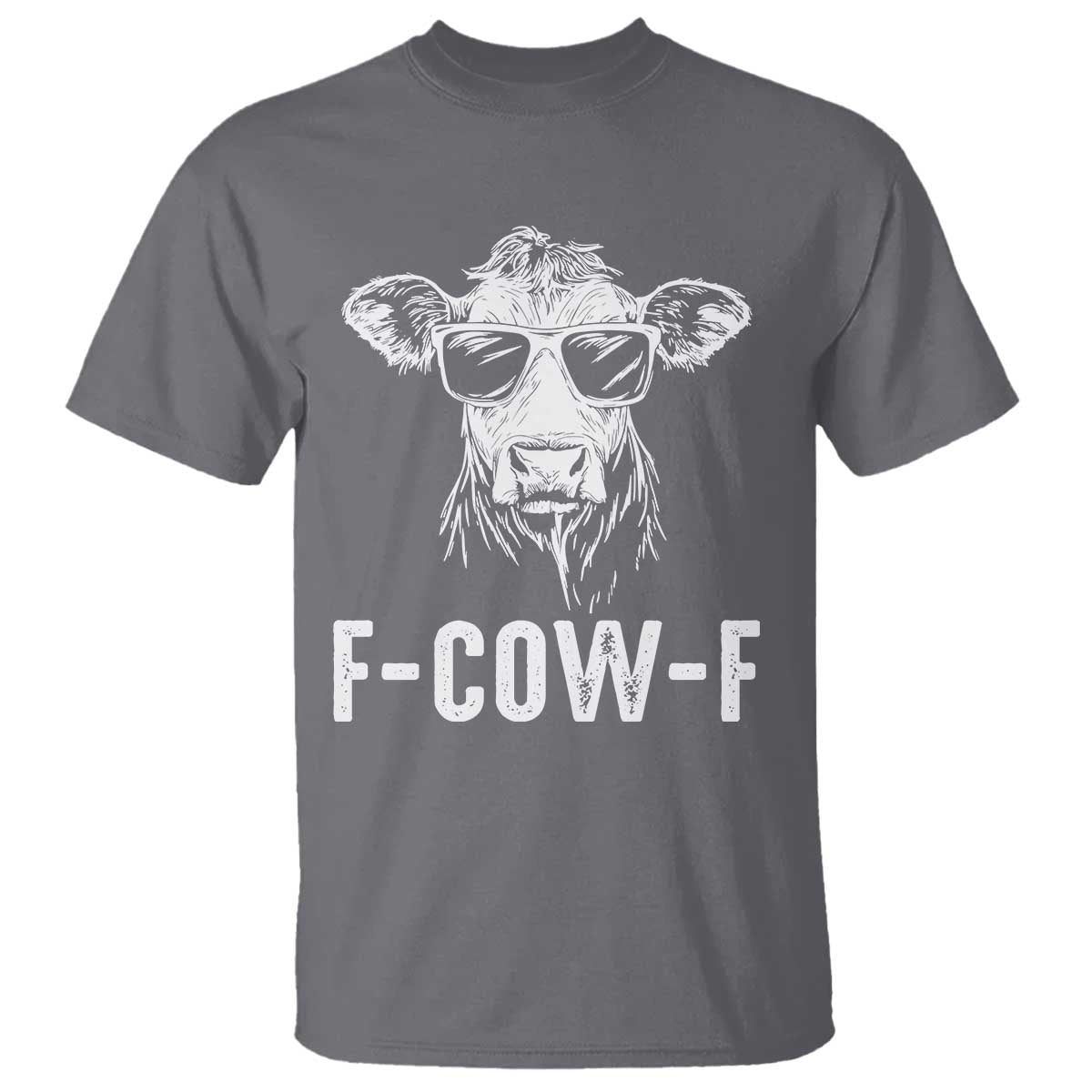 Funny F-Cow-F Cow Attitude Meme T Shirt Subtle Sass Farm Fresh Humor TS02 Charcoal Print Your Wear