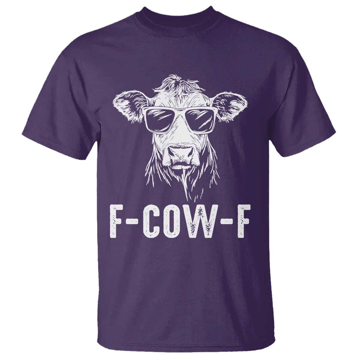 Funny F-Cow-F Cow Attitude Meme T Shirt Subtle Sass Farm Fresh Humor TS02 Purple Print Your Wear