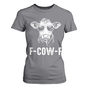 Funny F-Cow-F Cow Attitude Meme T Shirt For Women Subtle Sass Farm Fresh Humor TS02 Charcoal Print Your Wear
