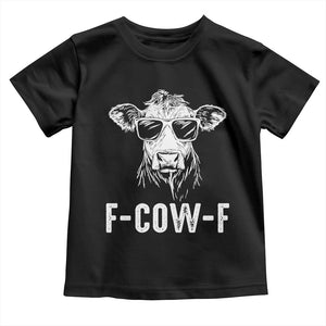 Funny F-Cow-F Cow Attitude Meme Toddler T Shirt Subtle Sass Farm Fresh Humor TS02 Black Print Your Wear
