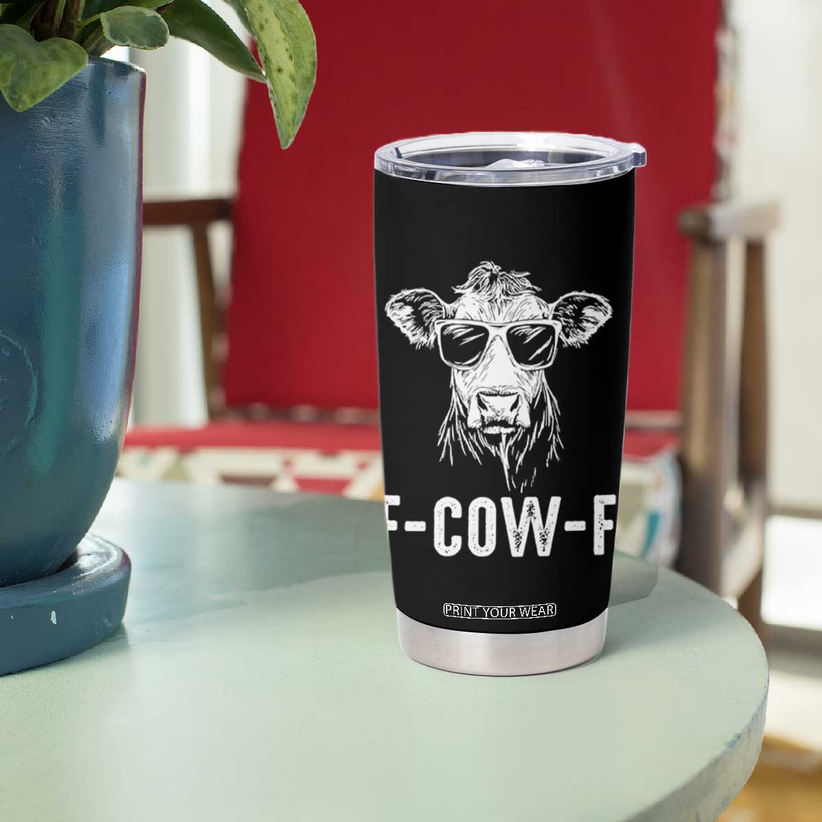 Funny F-Cow-F Cow Attitude Meme Tumbler Cup Subtle Sass Farm Fresh Humor TS02 Print Your Wear