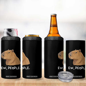 Anti Social Capybara Meme 4 in 1 Can Cooler Tumbler Ew People Sarcastic Funny Introvert Gift TS02 Print Your Wear