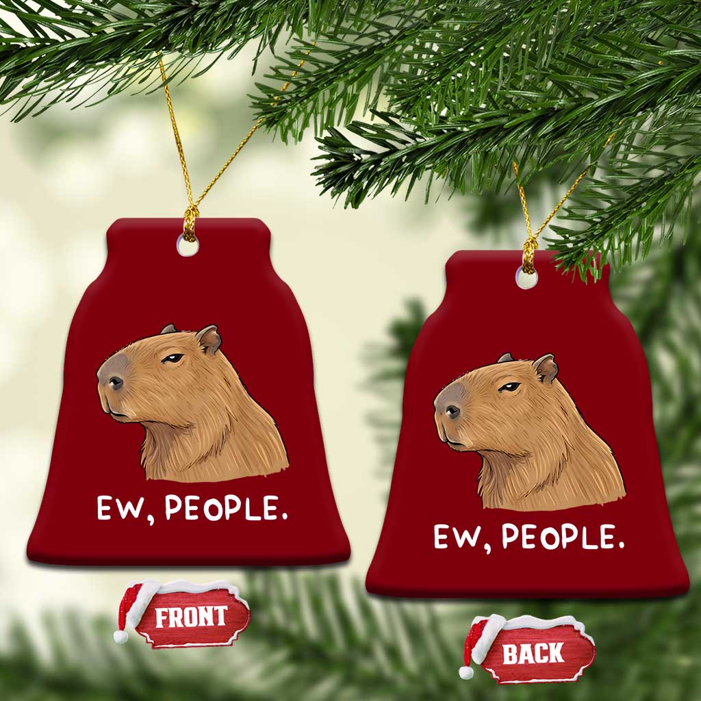 Anti Social Capybara Meme Ceramic Ornament Ew People Sarcastic Funny Introvert Gift TS02 Print Your Wear