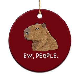 Anti Social Capybara Meme Ceramic Ornament Ew People Sarcastic Funny Introvert Gift TS02 1pc Red Print Your Wear