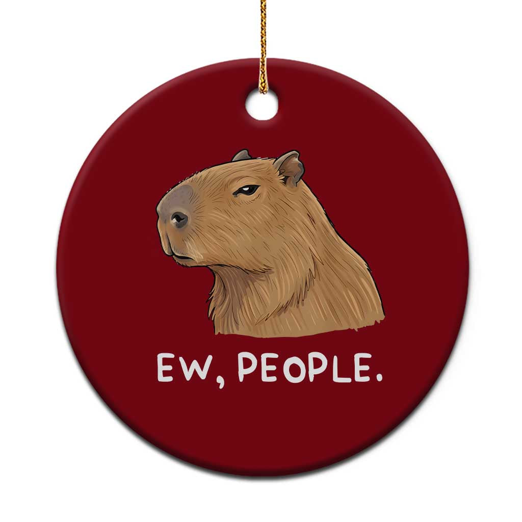 Anti Social Capybara Meme Ceramic Ornament Ew People Sarcastic Funny Introvert Gift TS02 1pc Red Print Your Wear