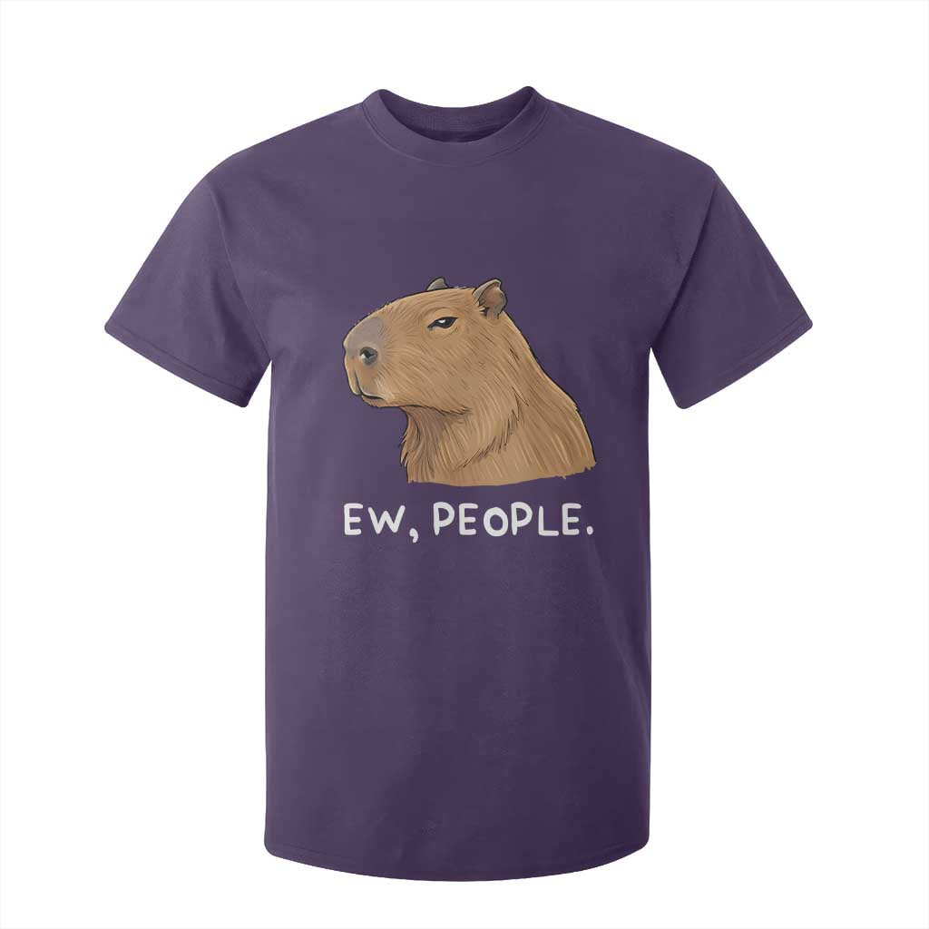 Anti Social Capybara Meme T Shirt For Kid Ew People Sarcastic Funny Introvert Gift TS02 Purple Print Your Wear
