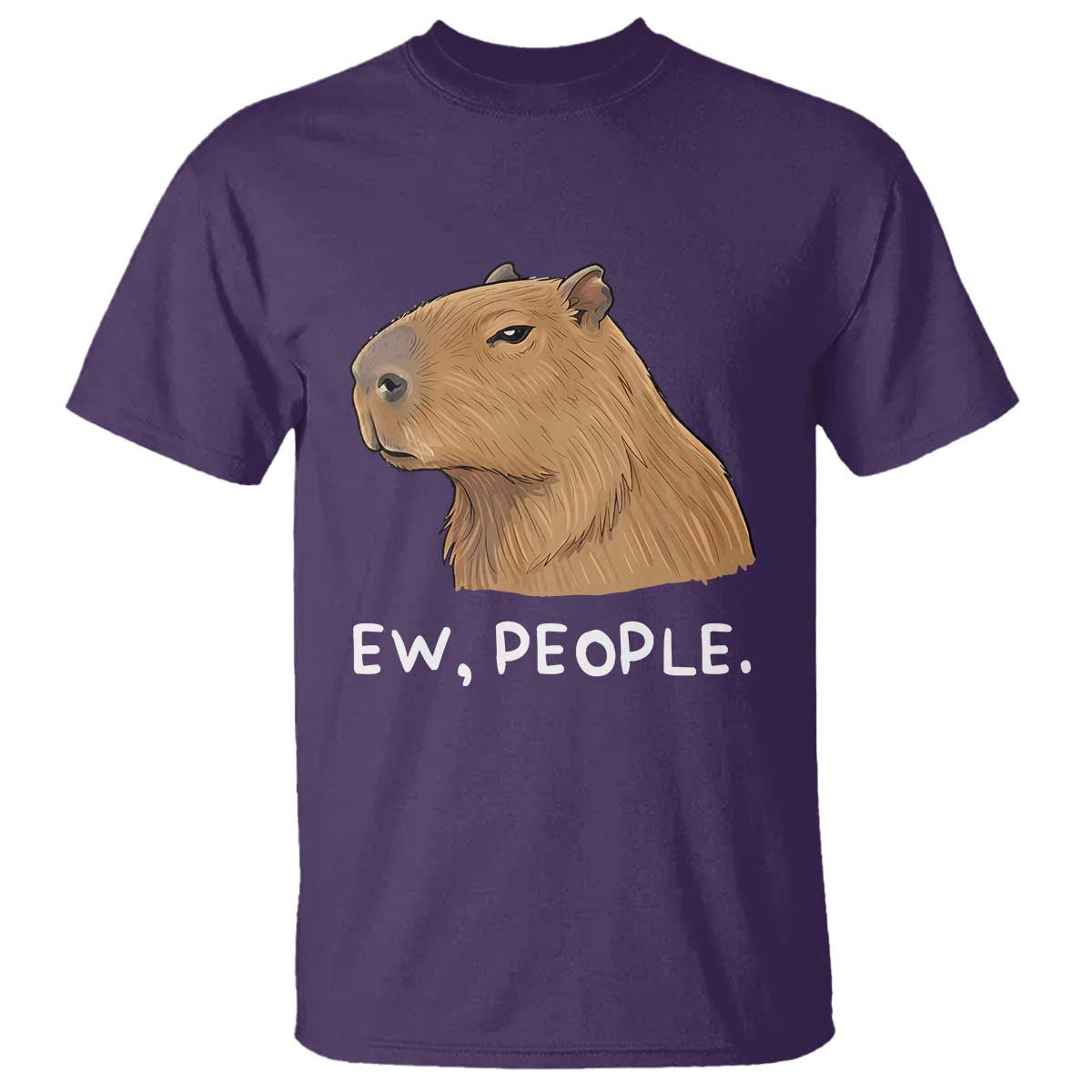 Anti Social Capybara Meme T Shirt Ew People Sarcastic Funny Introvert Gift TS02 Purple Print Your Wear